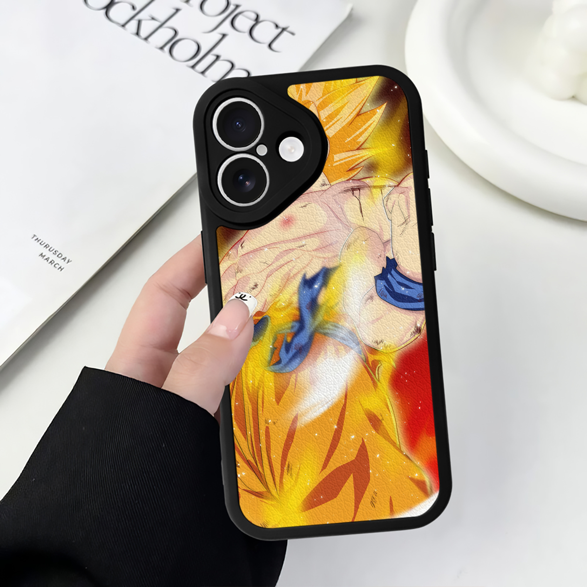 （画像用） ドラゴンボール DRAGON BALL 【iPhone 16シリーズ対応】シリコンスマホケース（レザー調） 材質：シリコン